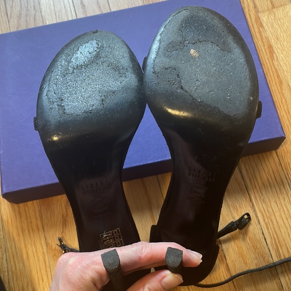 Stuart Weitzman Nudist - Black Goosebump size 8 - Picture 4 of 4
